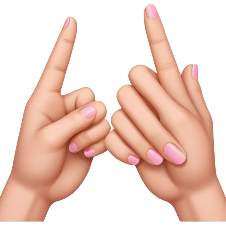 Two hands, each extending a pinky finger (the smallest finger). *   The pinky fingers are interlocked or hooked together. *   Hands are usually positioned closely, indicating an interaction. emoji