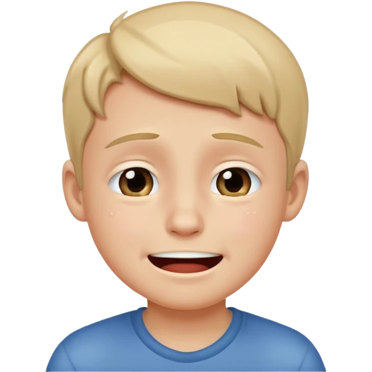 Smiling boy crying  emoji