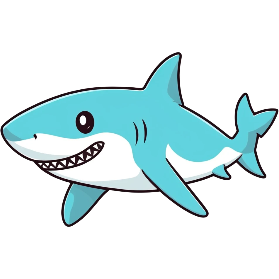 Shark with a tank top emoji