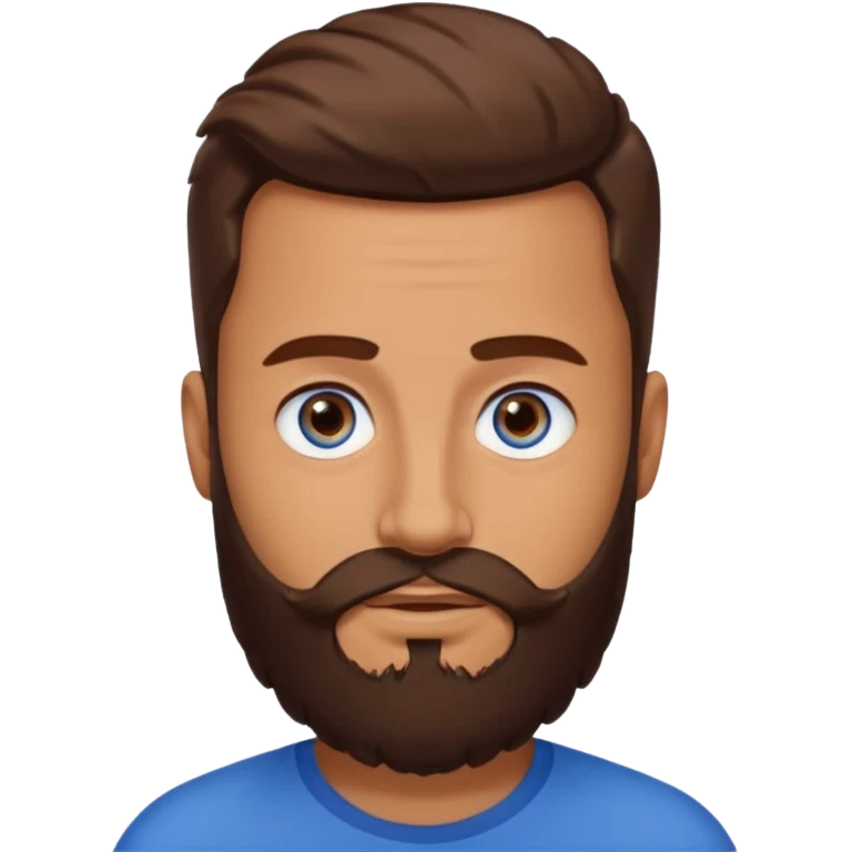 Yehuda Levi with blue eyes, brown hair beard emoji