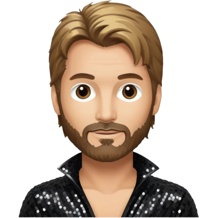 Kenny Loggins with black sequin outfit emoji