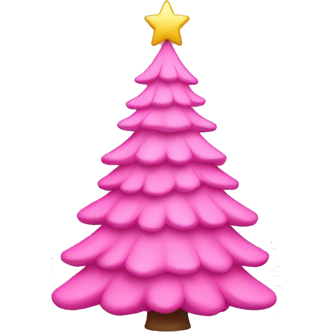 Pink Christmas Tree emoji