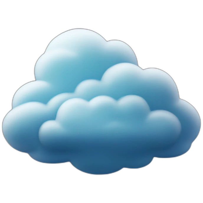 Nuage sur espace emoji