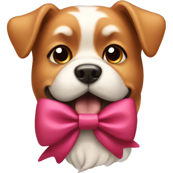 dog with a bow emoji