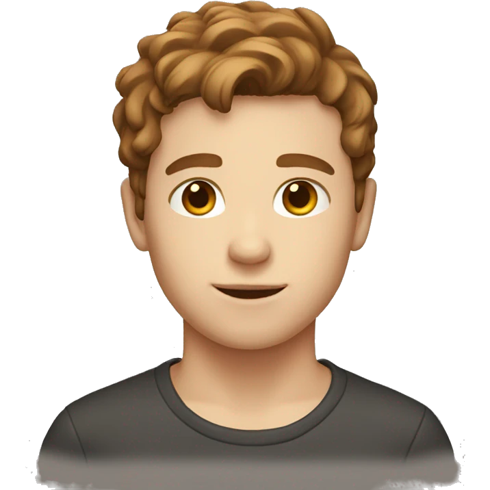 white boy with brown hair emoji