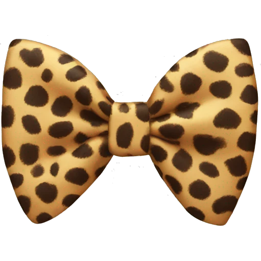 Cheetah print bow emoji