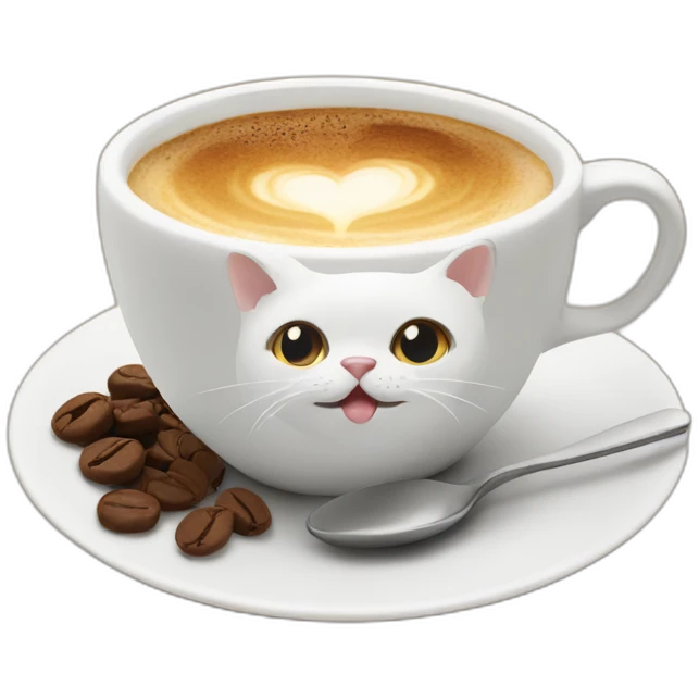 Cat in Kaffee emoji