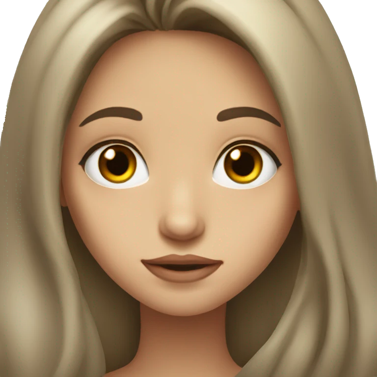 Girl with long dark hair and hazel eyes very pretty  emoji
