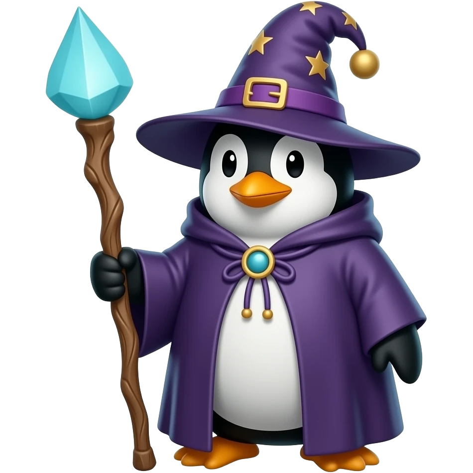 Penguin Wizard emoji