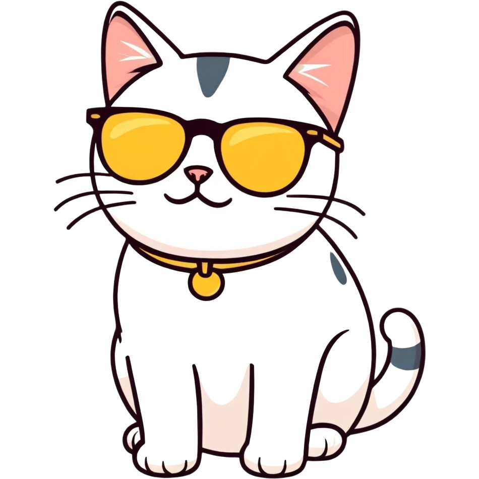 Cat with sunglasses emoji