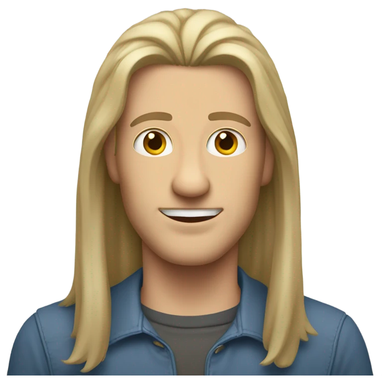 A white man with long hair labeled a caniac emoji