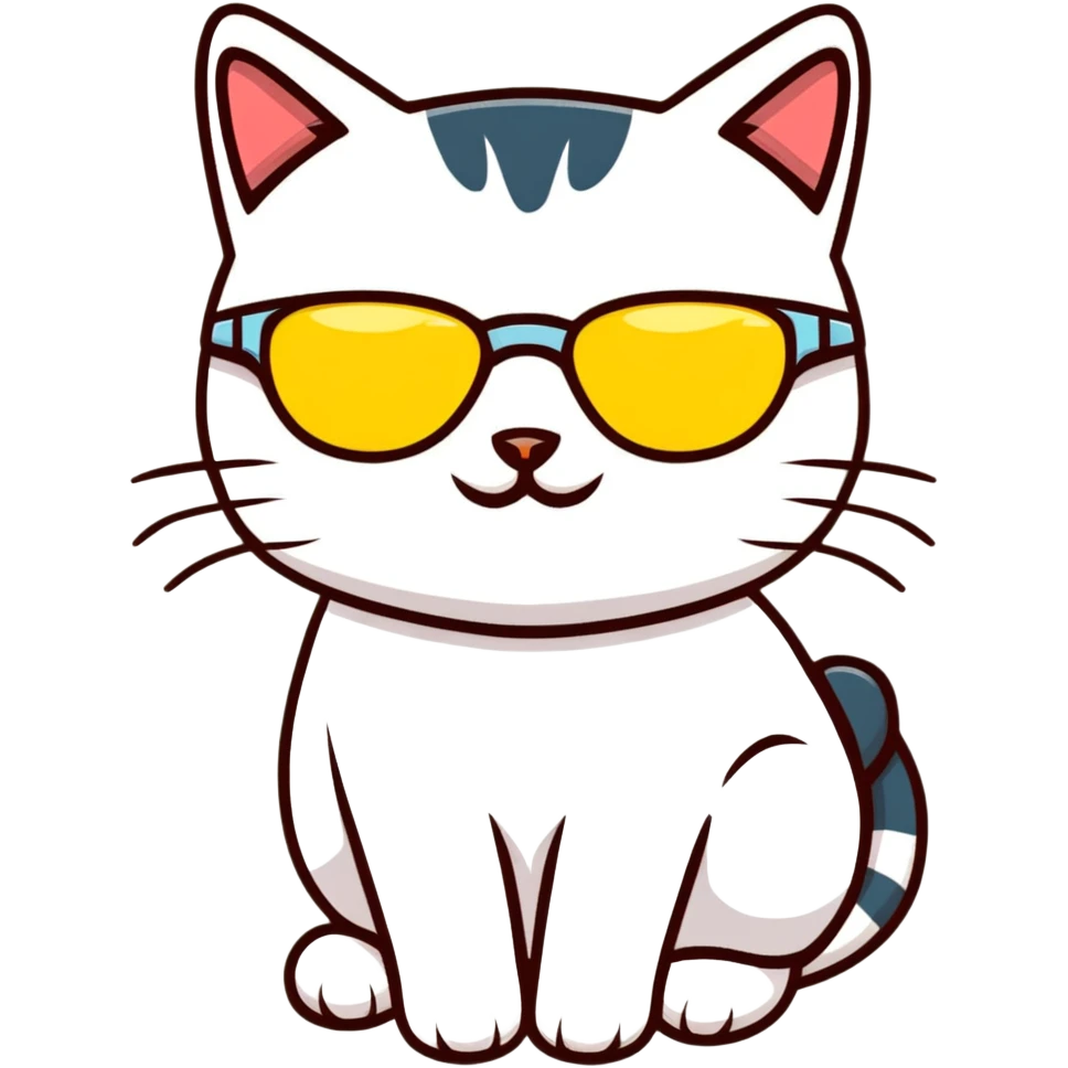 Cat with sunglasses emoji