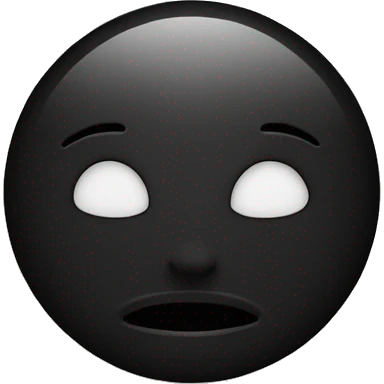 BLACK CIRCLE WITH NO FACE ON IT emoji