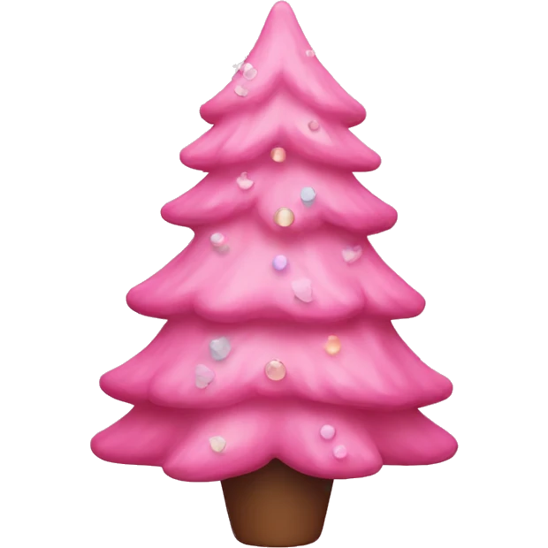 Pink Aesthetic Christmas tree  emoji