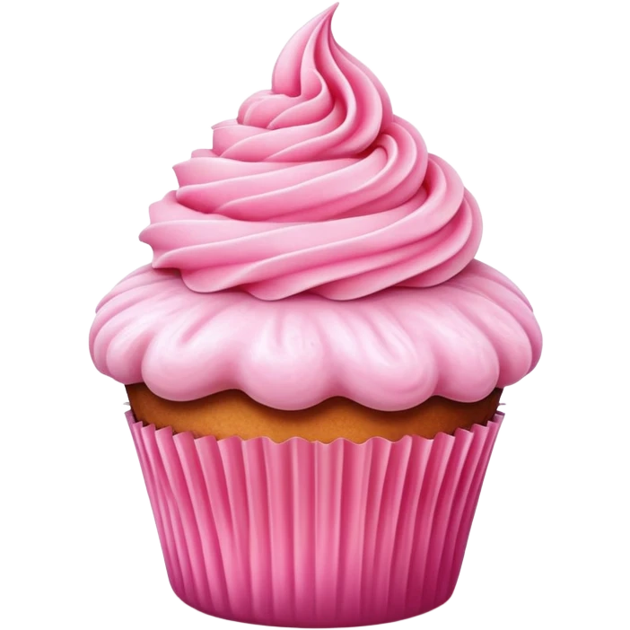 cupcake with pink icing emoji