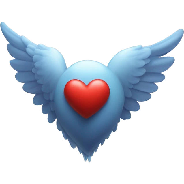 Flying heart emoji