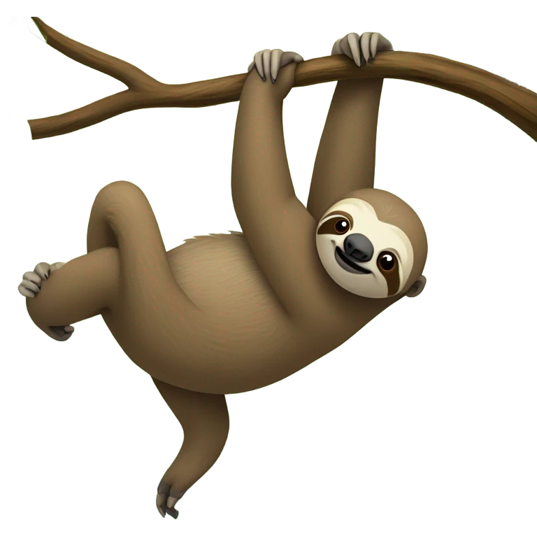 Sloth on a tree emoji