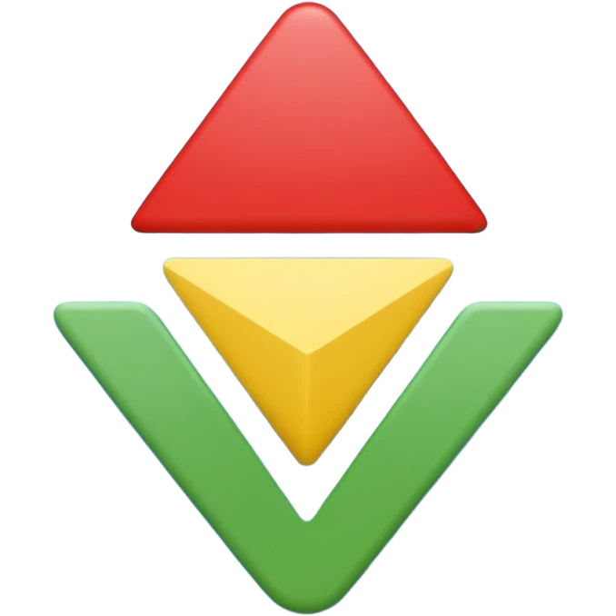 basic color shapes stacked: red circle on blue square, yellow triangle on green rectangle emoji