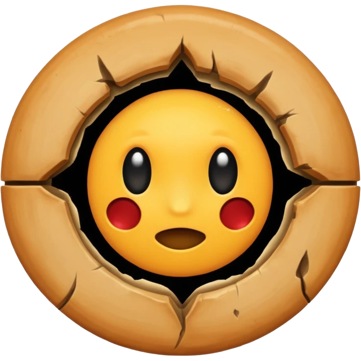 Spreading hole open emoji