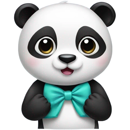 Panda with bow emoji