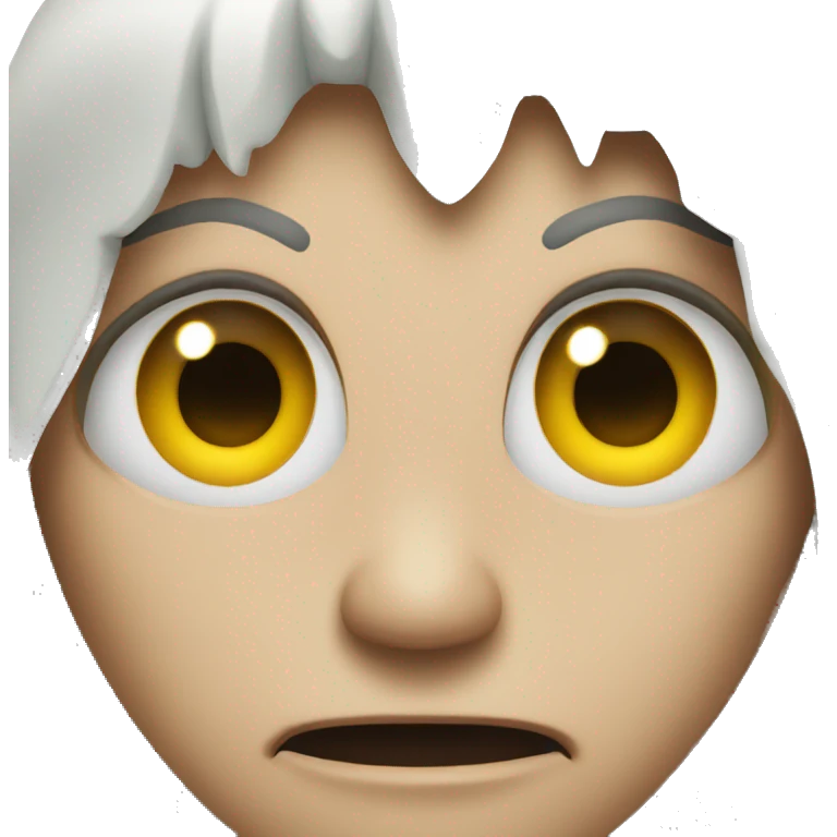 Scary face emoji