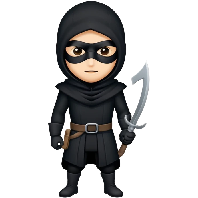 Thief in black costume  emoji