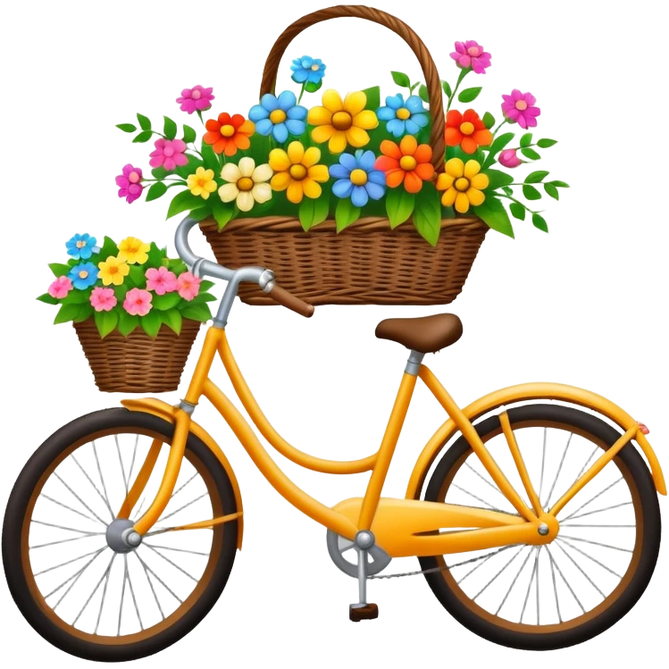 Bicycle with flower basket emoji