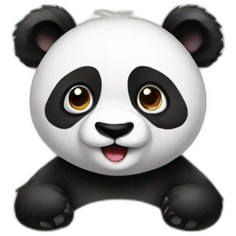 Panda with hards emoji