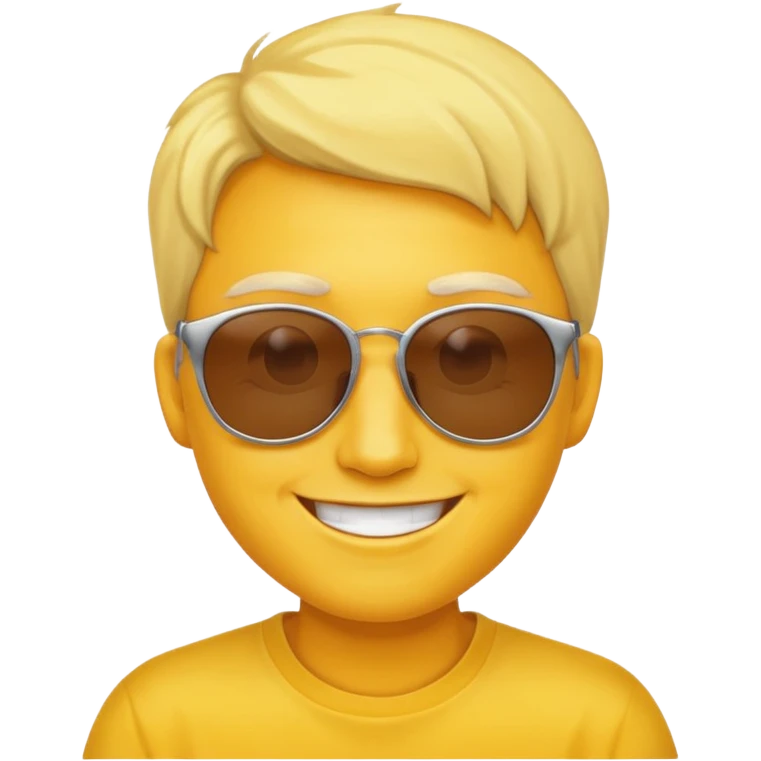 Yellow guy with sunglasses emoji