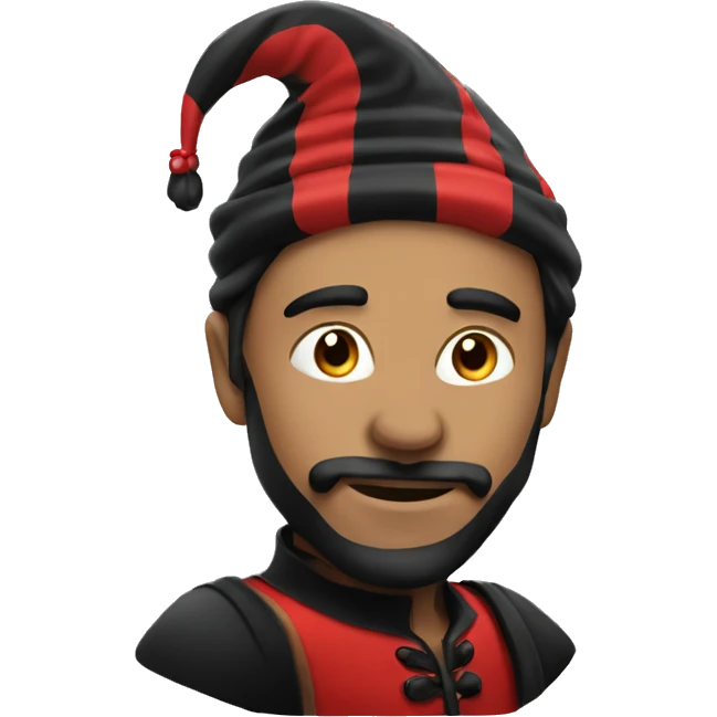 Red & Black Jest emoji