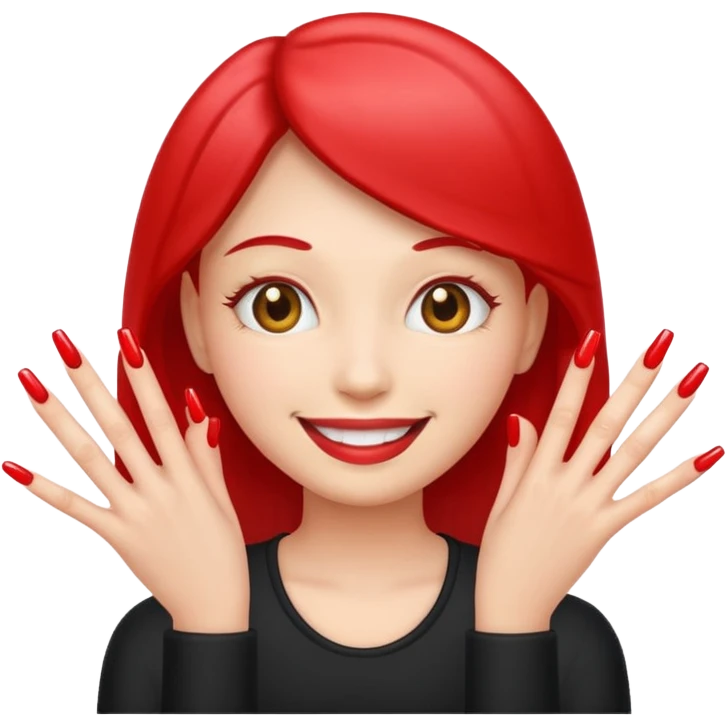 Smile emoji with nails emoji