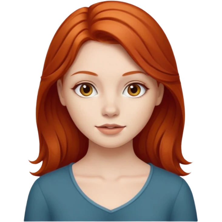 Красивая рыжеволосая девушка emoji