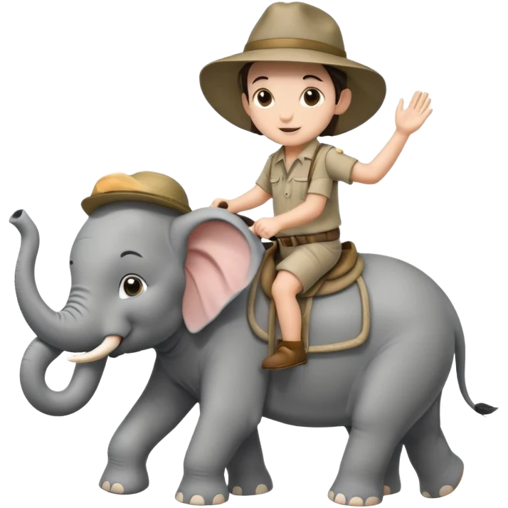 Ride on elephant emoji