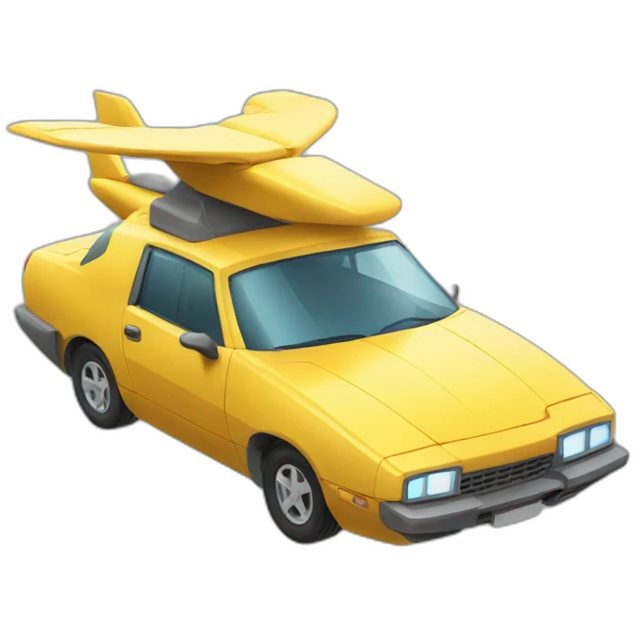 a flying car with turbo emoji