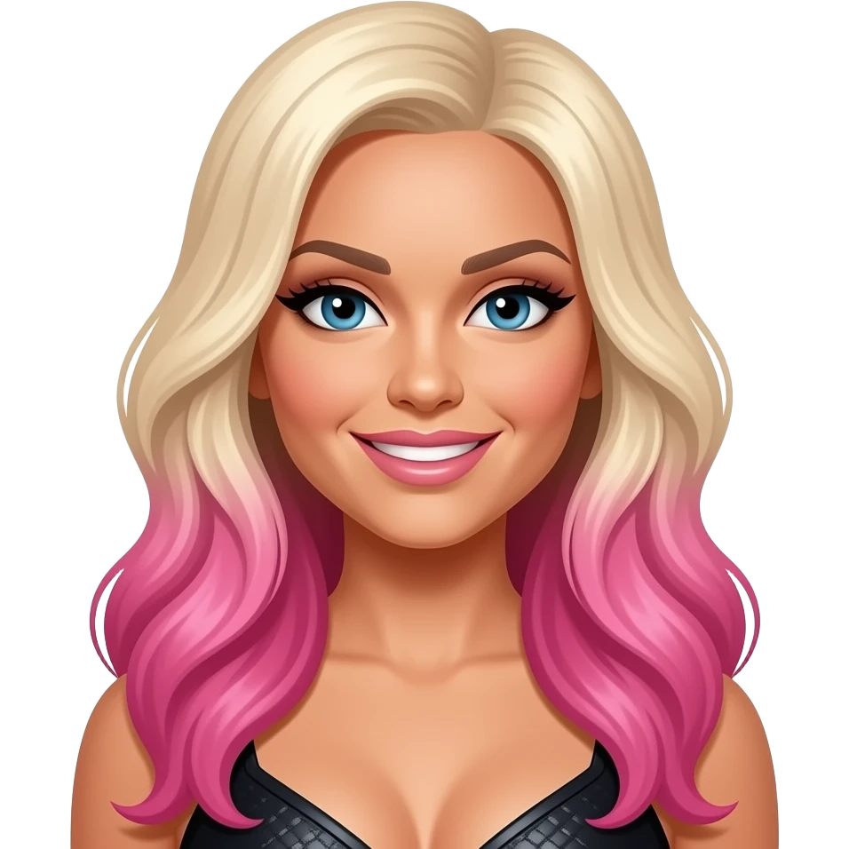 alexa bliss blond hair and hair pink emoji
