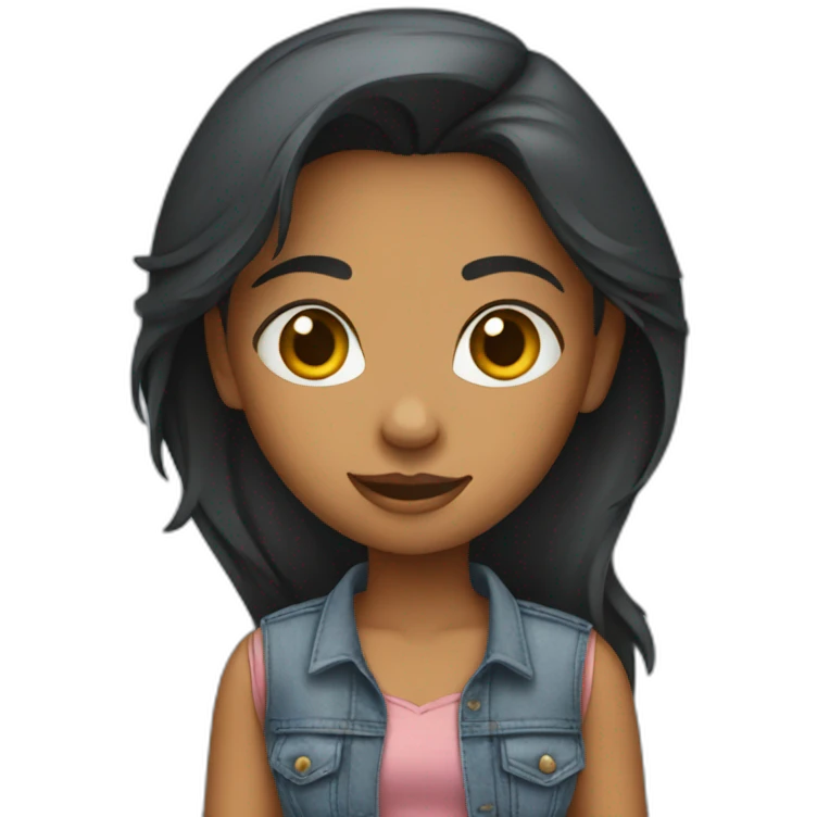Indian girl wearing jeans emoji