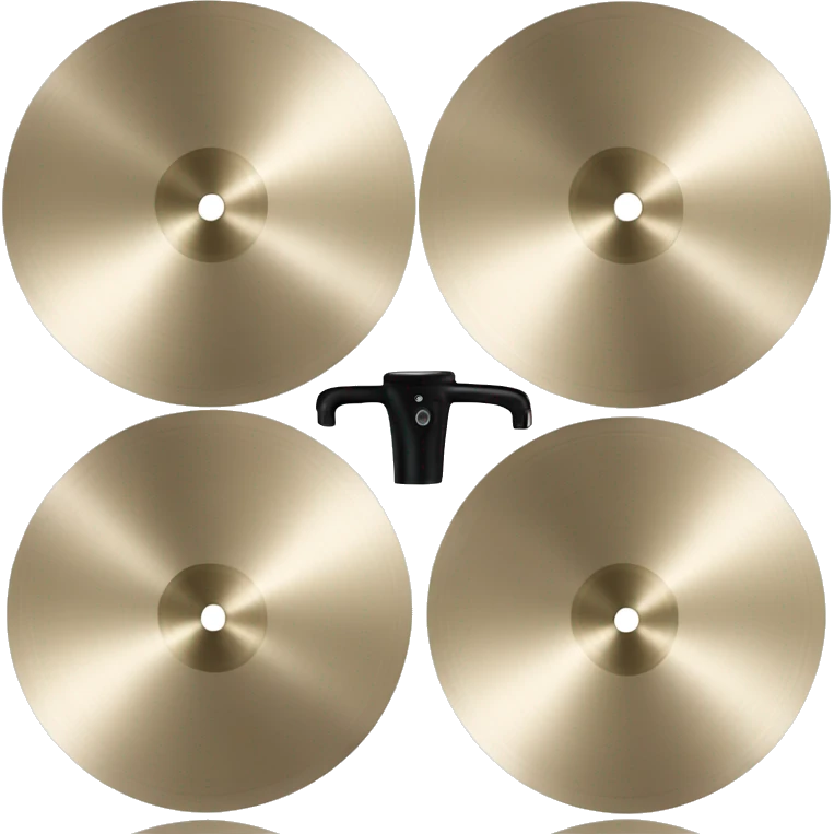 Drum Cymbal White Symmetrical  PNG  emoji