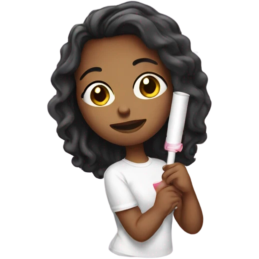 girl holding tampon  emoji