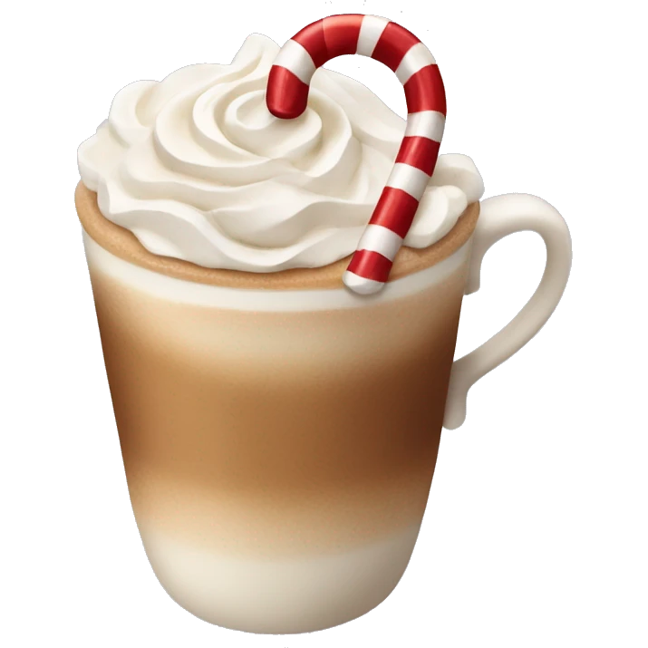 Candy cane latte emoji