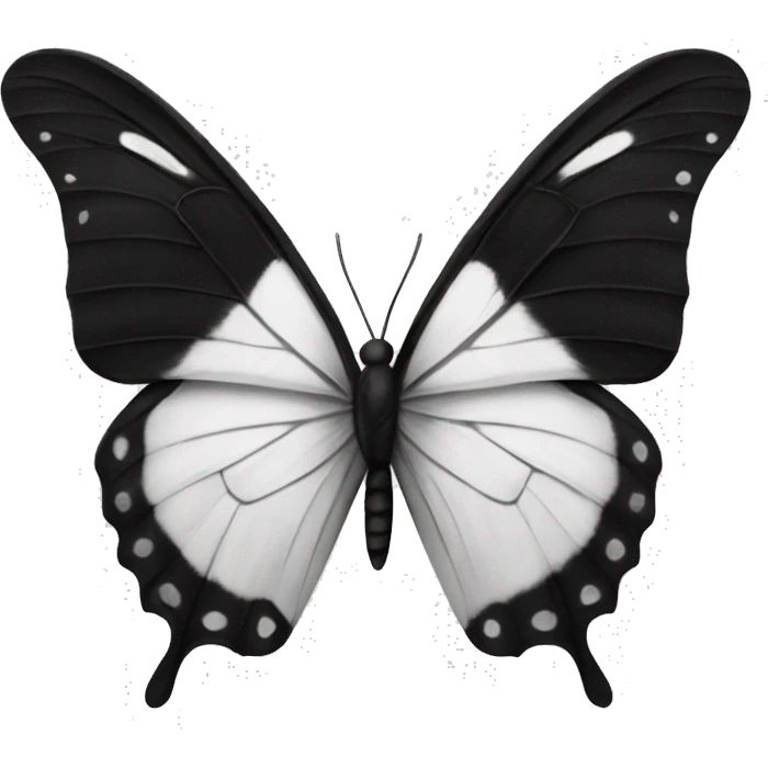 Mariposa boland e blanco y negro  emoji