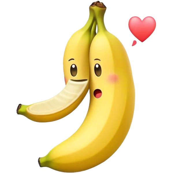 Banana sending kiss emoji