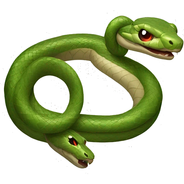 Snake with Christmas head emoji