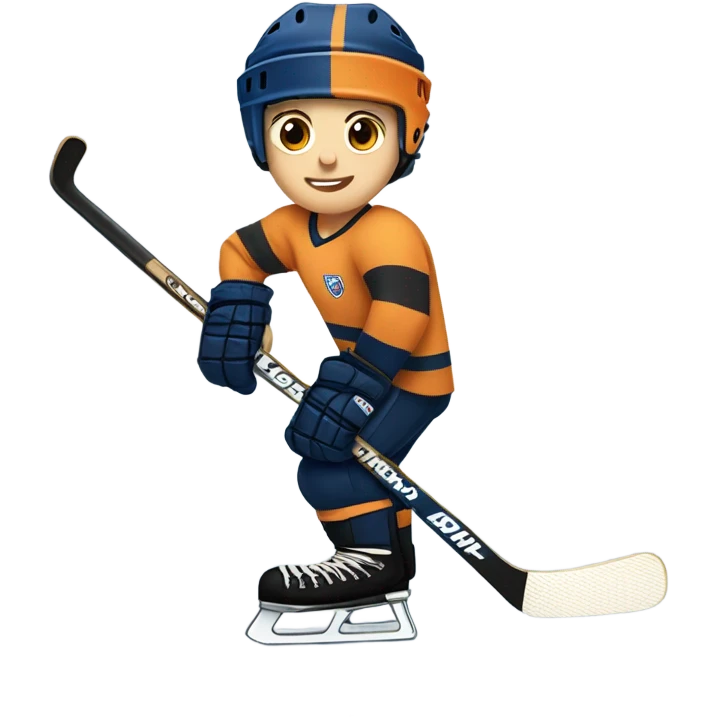 Cody playing hockey  emoji