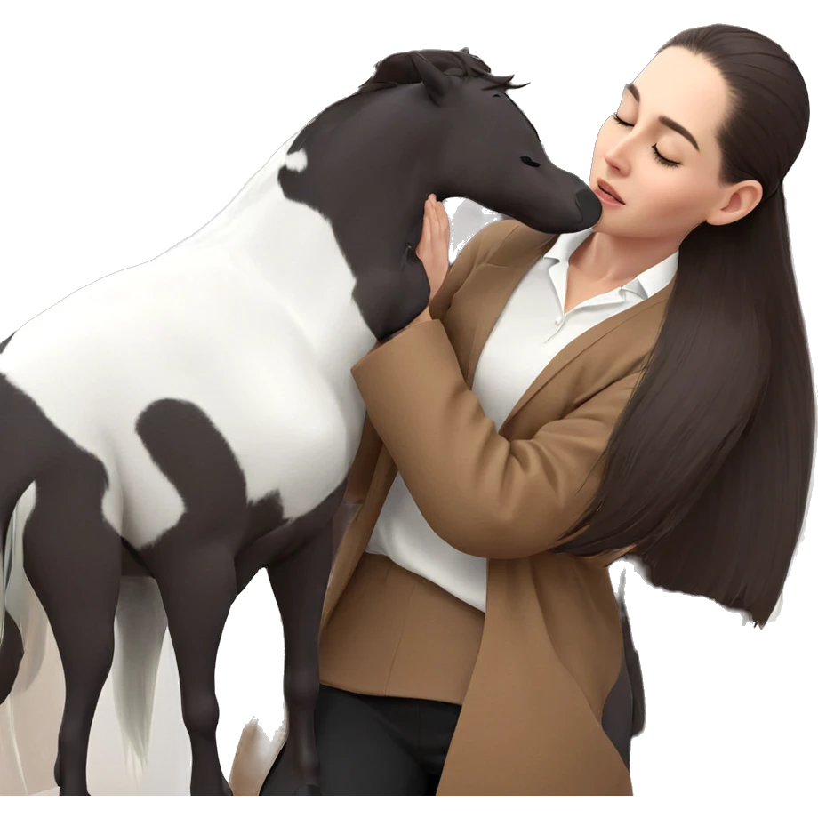 serene girl with closed eyes emoji