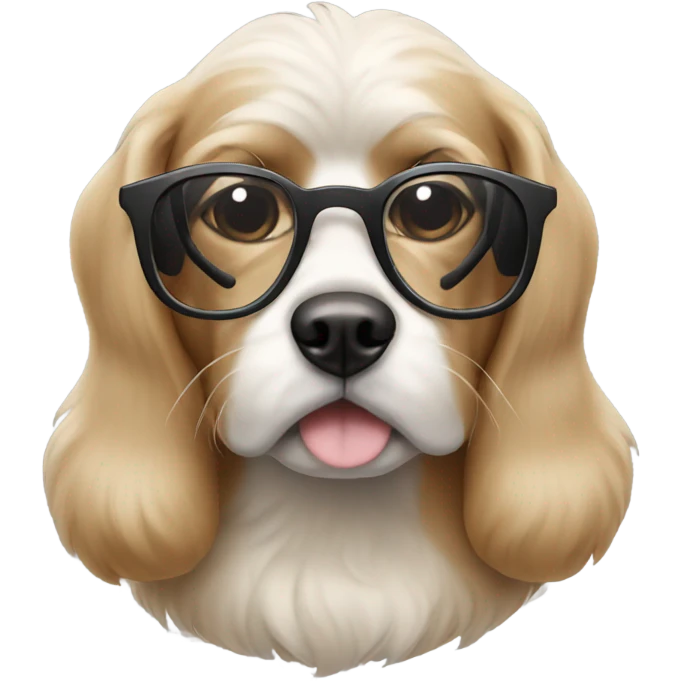 Dog with glasses  emoji