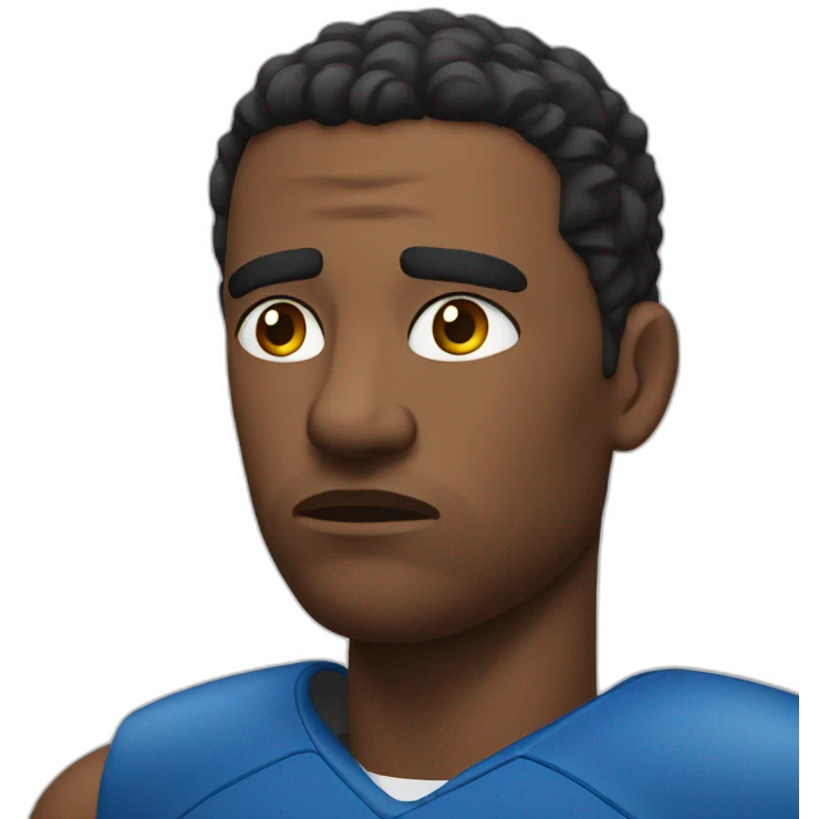sad-faced athlete emoji