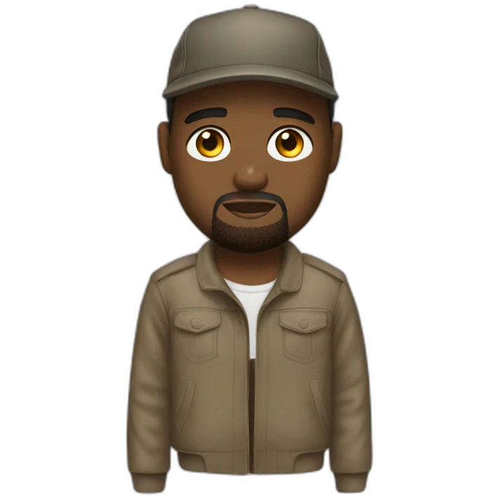 Kayne West with cap emoji