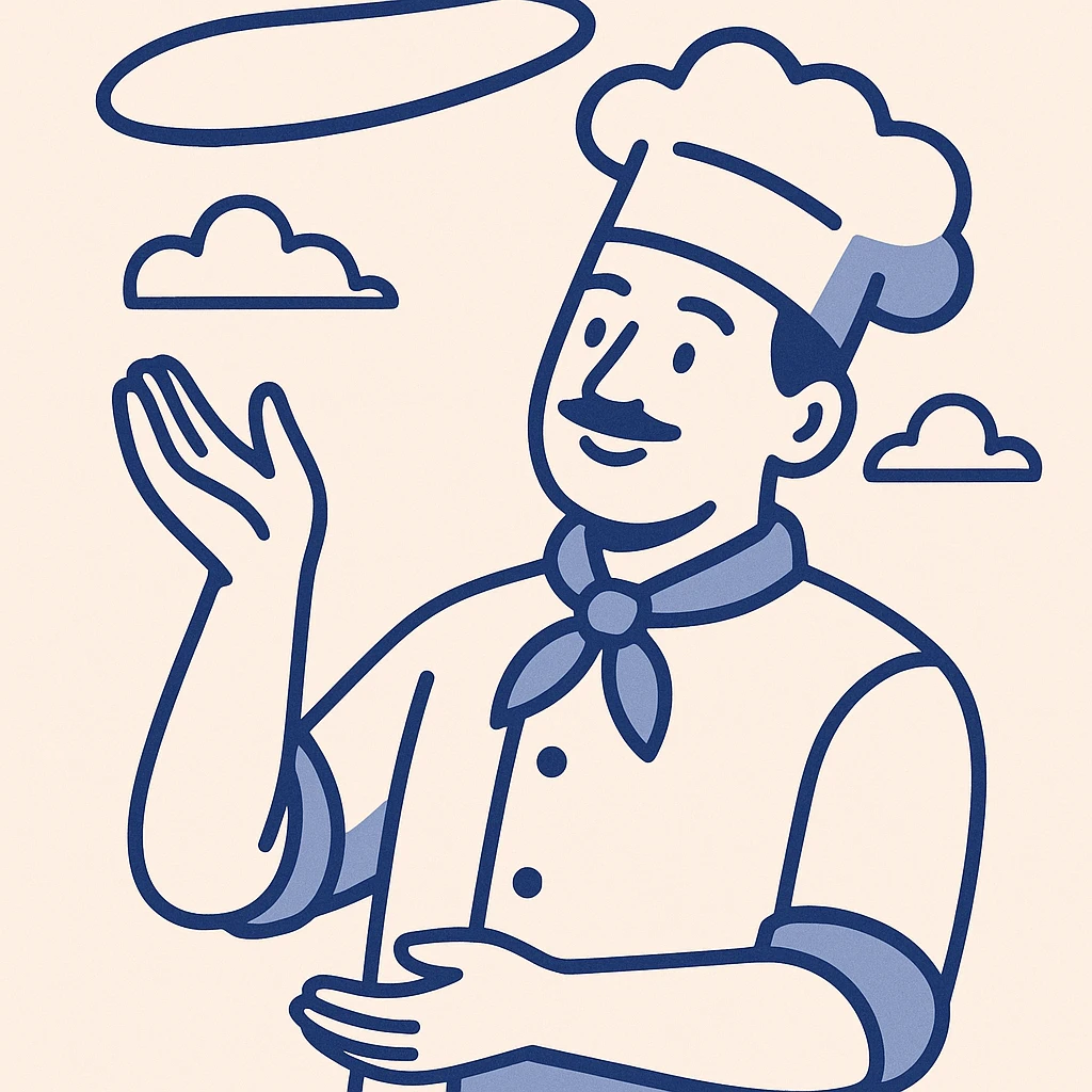 smiling Italian chef spinning pizza dough emoji