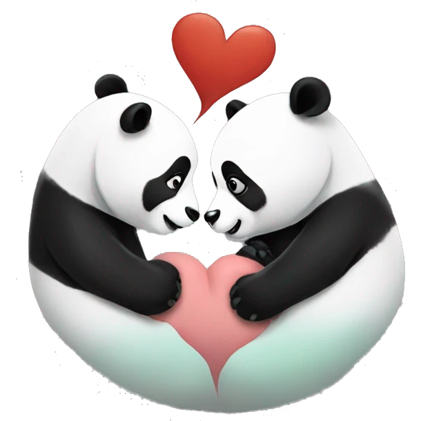 Panda kiss emoji