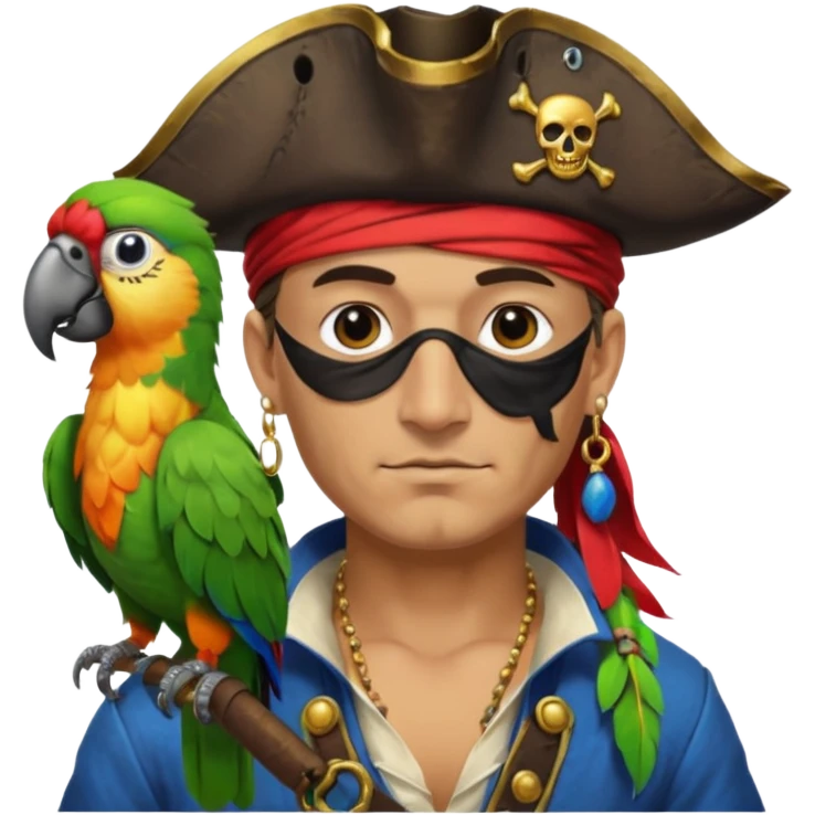 pirate and parrot emoji